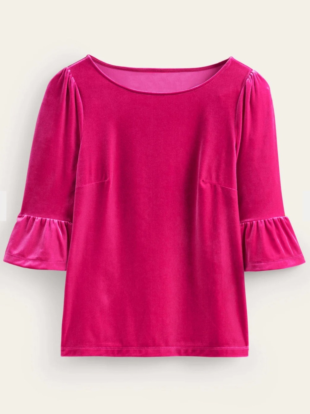 Boden Velvet Ruffle Cuff Top - Picture 4 of 11